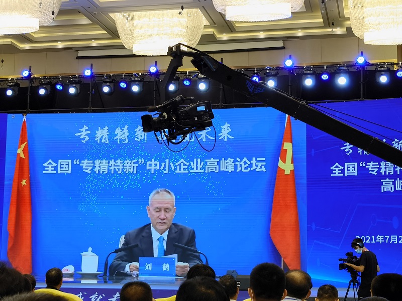 由工信部舉辦的全國“專精特新”中小企業高峰論壇在長沙舉行 澳藍黃華鈴董事長作為嘉賓出席會議并參加訪談活動