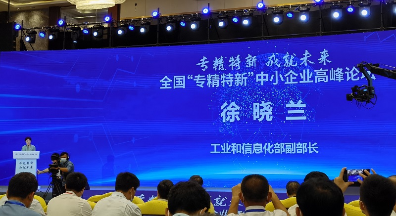 由工信部舉辦的全國“專精特新”中小企業高峰論壇在長沙舉行 澳藍黃華鈴董事長作為嘉賓出席會議并參加訪談活動